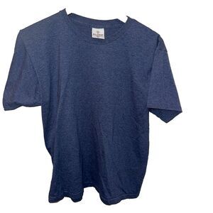 Alore T-Shirt Mens M Heathered Blue Blank Made in‎ USA Vintage